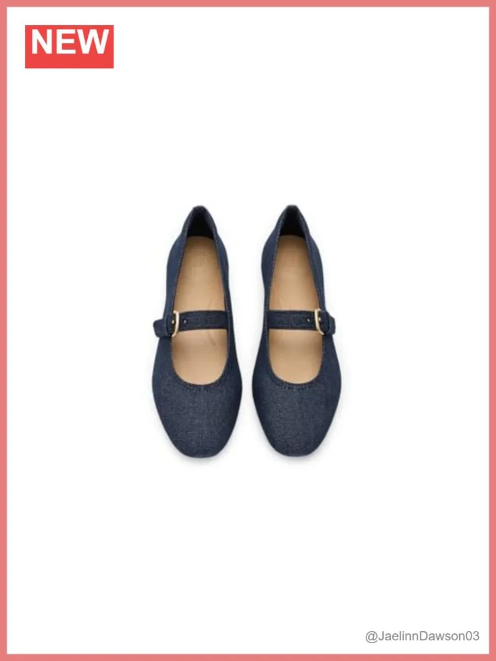 Women's FitFlop Denim Mary Jane Flats with Buckle - Polyester Upper, Low Wedge